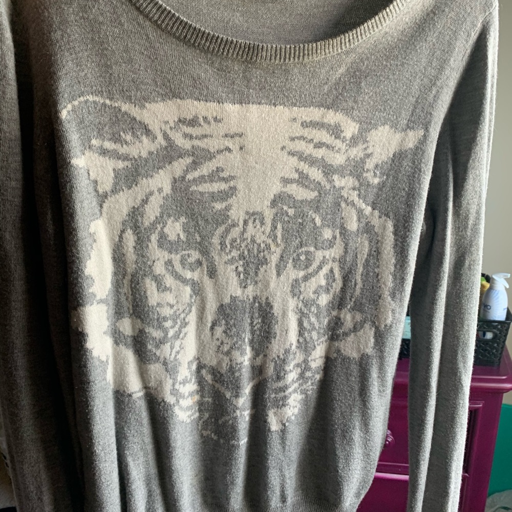 Light grey and cream sweater
